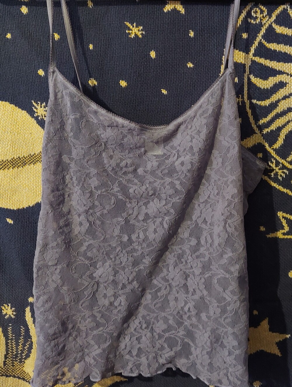 Elegant Lace Purple Cami Top